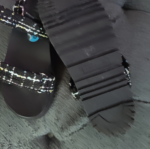 Unisa Black and White Platform Sandals Size 10M - Picture 2 of 5